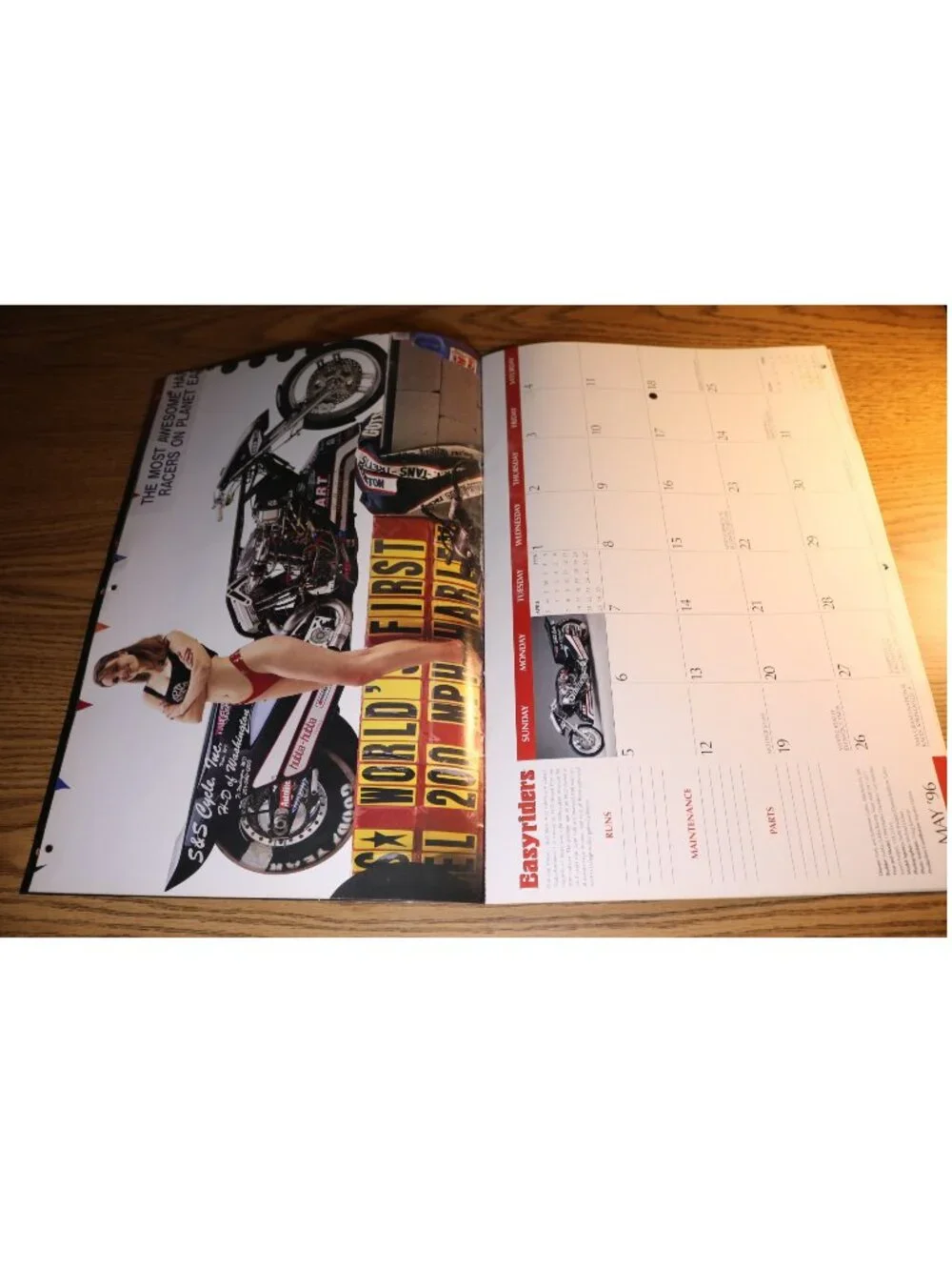 Easyriders Calendars Lot of 6 - 1991 - 1996 Bikini Babes Motorcycle Biker